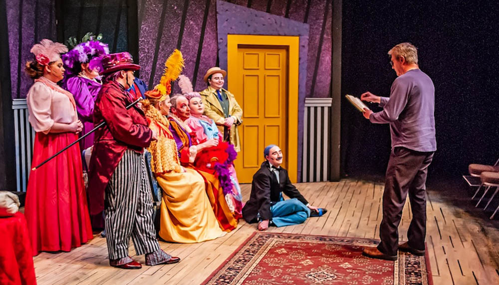 Director instructing actors